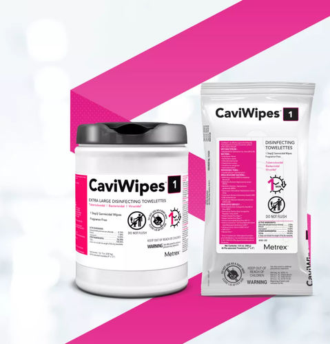 Salvietta detergente per pavimenti e altre superfici - CaviWipes1™ - Metrex - 160 pezzi / 65 pezzi / 45 pezzi