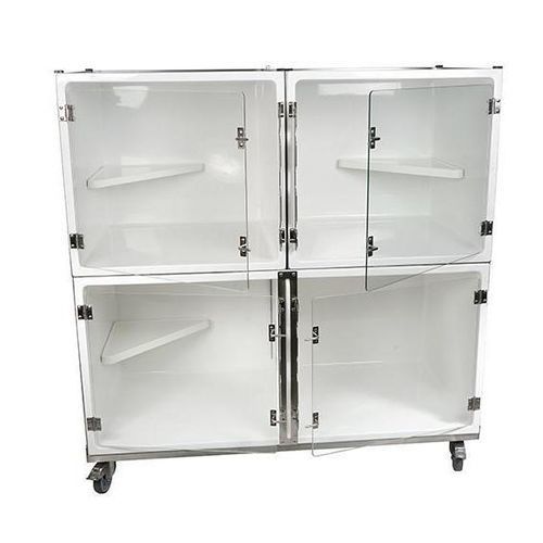 Gabbia veterinaria per gatti - CP803000 - Vetinox - 4 scomparti / con rotelle / in acciaio inossidabile
