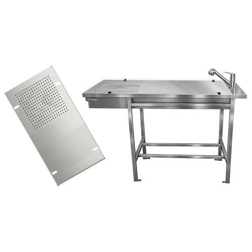 Tavolo di procedura per studio veterinario - TA170030 - Vetinox - per laboratorio odontotecnico / con lavandino / in acciaio inossidabile
