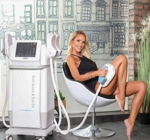 Unità di body contouring con campi magnetici pulsati - 4 handle Esmlim Muscle buildling - Miramhoo Aesthetics - unità di body contouring tramite elettrostimolazione muscolare (EMS) / su carrello