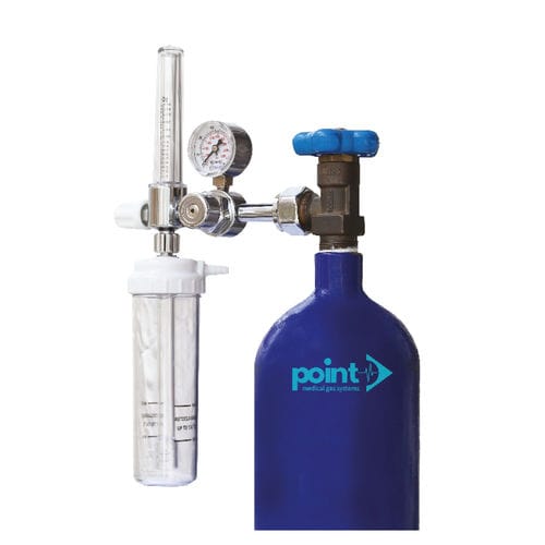 Sistema di ossigenoterapia manuale - PNT-TRP-FM-3/4	 - Point Medical Gas Systems - portatile / con bombola di ossigeno / con flussometro