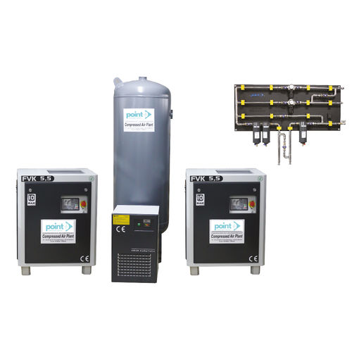 Sistema di compressione medico - PNT-HS-PLC-X - Point Medical Gas Systems - da laboratorio / a vite / con essiccatore d'aria