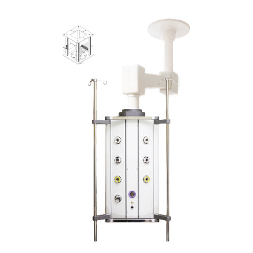 Braccio di supporto articolato - PNT-PEN-T-M-X - Point Medical Gas Systems - ad altezza regolabile / per sistemi di distribuzione / medico