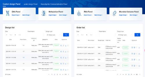 Software di progettazione - XCapert Online Design Platform - Nanodigmbio - per sequenziamento NGS