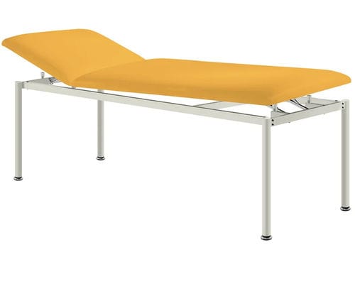 Lettino da visita manuale - RONDO-MED Siesta - SIMPEX - con schienale regolabile / a 2 sezioni / blu
