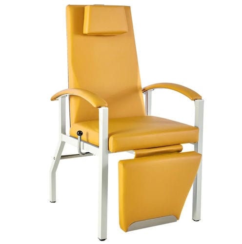 Poltrona per prelievo di sangue manuale - HAEMO-FLEXA Bow - SIMPEX - a 2 sezioni / con poggiagambe / fissa