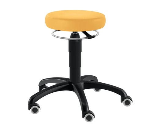 Sgabello per struttura sanitaria - NERO Corona Midi - SIMPEX - ad altezza regolabile / girevole / con rotelle