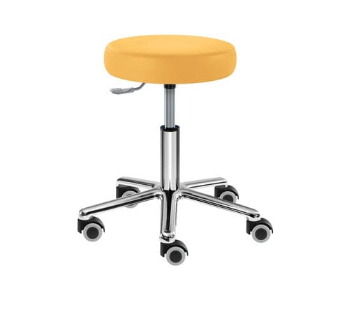 Sgabello per struttura sanitaria - SELLA-MED Manus Mini - SIMPEX - girevole / con rotelle / in acciaio inossidabile
