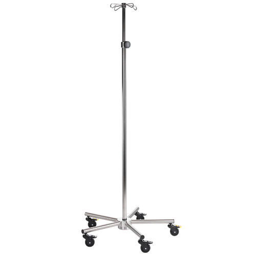 Asta portaflebo con rotelle - SIMPO-CARE Maxi - SIMPEX - 4 ganci / in acciaio inossidabile / ad altezza regolabile