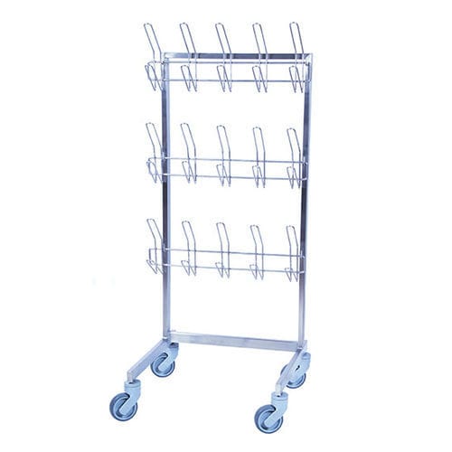 Rack per calzature - ALTCIPS15 - Altermedical - con rotelle / in acciaio inossidabile