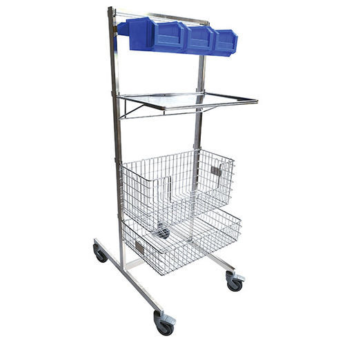 Carrello per sala operatoria - ALTST80 - Altermedical - in acciaio inossidabile / con piano di appoggio / con contenitori