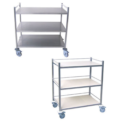 Carrello medico - ALTCI5103 - Altermedical - in acciaio inossidabile / 3 ripiani / con piano di appoggio