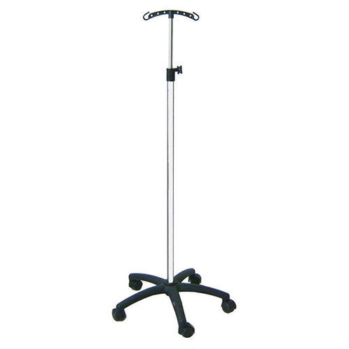Asta portaflebo con rotelle - ALT1642EN - Altermedical - a pavimento / 2 ganci / telescopica