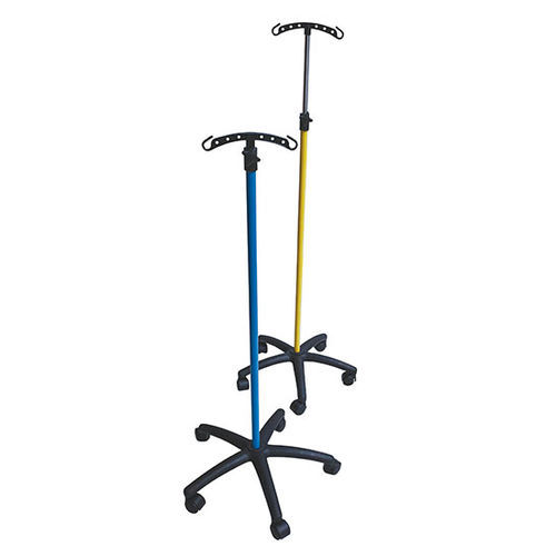Asta portaflebo con rotelle - ALTE1642 - Altermedical - a pavimento / 2 ganci / telescopica