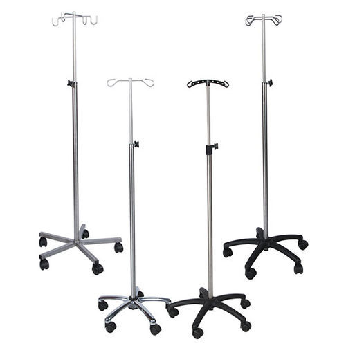 Asta portaflebo con rotelle - ALT1 series - Altermedical - a pavimento / 4 ganci / 2 ganci