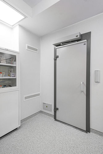 Porta a tenuta d'aria - powder-coated steel  - Ensolma - ermetica / per ospedale / per camera bianca