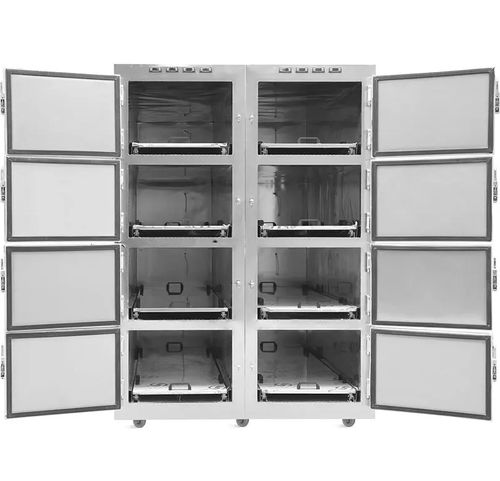 Cella mortuaria frigorifera per barelle mortuarie - PSTG - Puresystems - 8 salme / a carico frontale / con porta