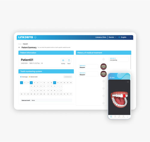 Software odontoiatrico - LINKDENS - AioBio - di analisi delle immagini / per reportistica / di visualizzazione