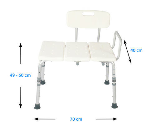 Seduta da bagno per persone a mobilità ridotta - Bathtub Transfer Seat - Alfacare - ad altezza regolabile / pieghevole