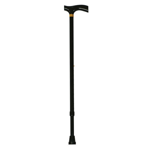Bastone da passeggio con impugnatura arrotondata - Adjustable Walking Stick Black - Alfacare - antiscivolo / ad altezza regolabile