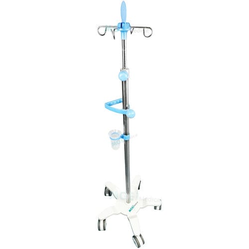 Asta portaflebo con rotelle - ASF4 - Medige International Industries - 4 ganci