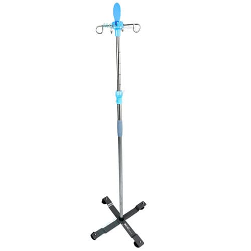 Asta portaflebo con rotelle - DT1 - Medige International Industries - 4 ganci / in acciaio inossidabile