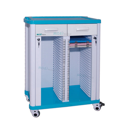 Carrello medico - MGE-CT226 - Medige International Industries - per cartelle cliniche / di stoccaggio / in plastica