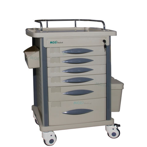 Carrello di emergenza - MGE-T31B6 - Medige International Industries - portabombole di ossigeno / portarifiuti / ausiliare