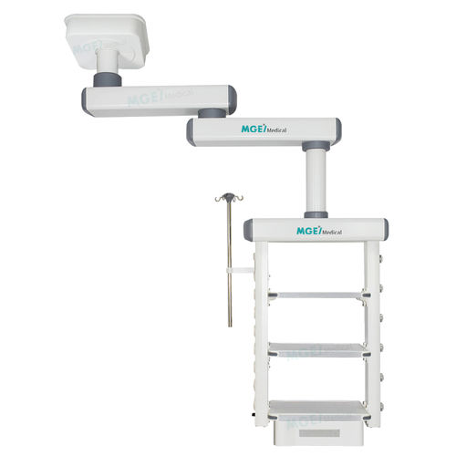 Braccio di distribuzione a soffitto - MGE-STP3D - Medige International Industries - per endoscopia / articolato / con ripiani