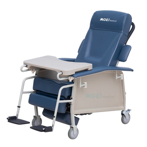 Poltrona da riposo inclinabile - MGE-CW10 - Medige International Industries - con rotelle / in pelle / con tavolo