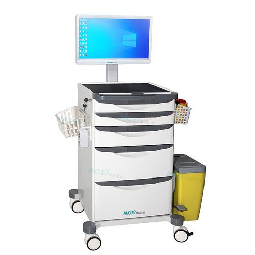 Carrello informatico per pannello PC - MGE-T19 - Medige International Industries - con cassetti