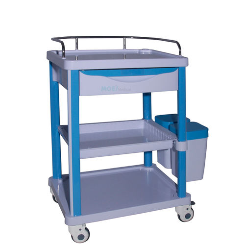 Carrello portamedicinali - MGE-T12D3CT - Medige International Industries - in acciaio inossidabile / in plastica / in alluminio