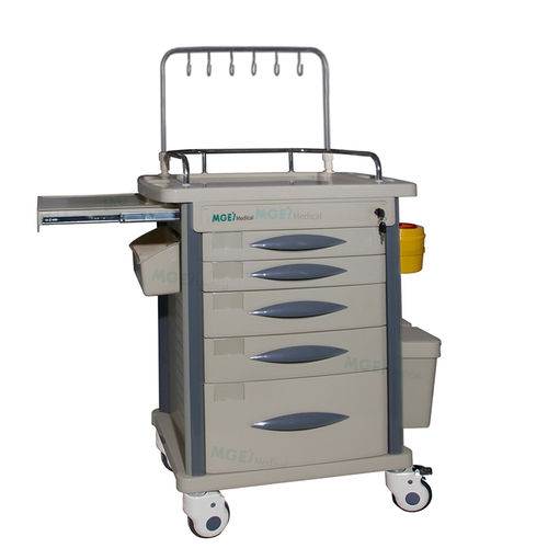 Carrello per terapia intensiva - MGE-T31B4 - Medige International Industries - in acciaio inossidabile / in alluminio / con cassetti