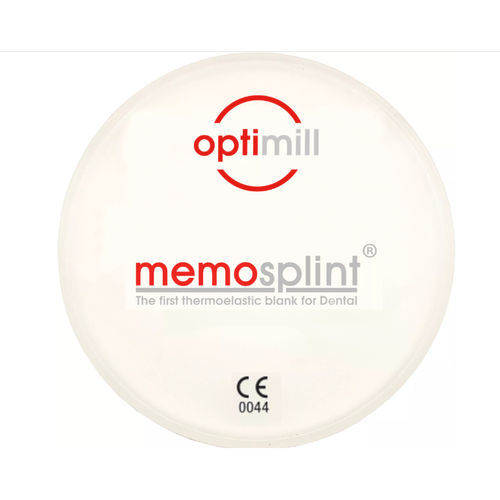 Materiale odontoiatrico in termoplastica - optimill memosplint - Dentona AG - in resina / per ferule terapeutiche / trasparente