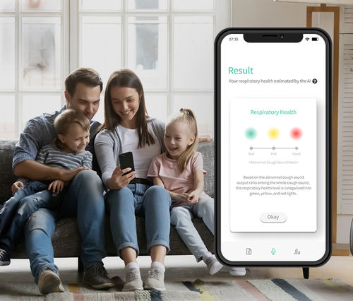 Applicazione mobile di registrazione - WAYMED Cough - WAYCEN - di analisi / medica / con intelligenza artificiale