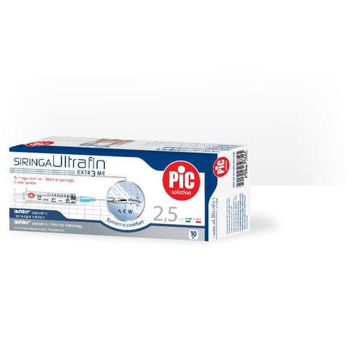 Siringa 5 ml - Ultrafin - PIKDARE SPA - 2,5 ml / in gomma / senza lattice