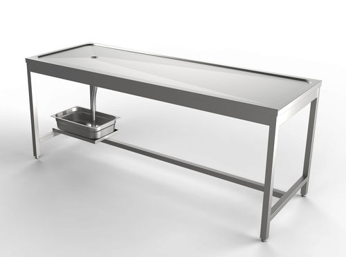 Tavolo per autopsia per medicina legale - FH-L100 - LASA - per laboratorio di istopatologia / di lavaggio salme / mobile