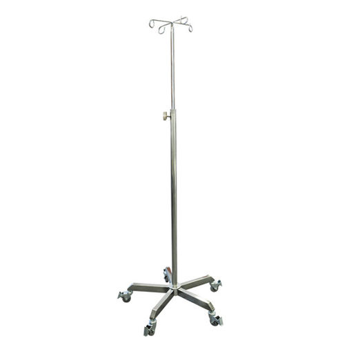 Asta portaflebo con rotelle - IVP4H - Pacific Medical - 4 ganci / in acciaio inossidabile