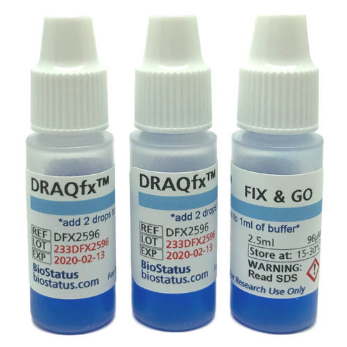 Reagente soluzione colorante - DRAQfx™ FIX & GO - BioStatus - colorante / da ricerca / liquido