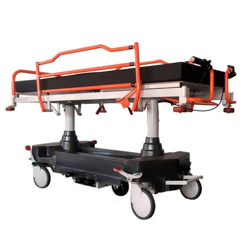 Barella con carrello di emergenza - MOOVIE - Stretchers Industries - da trasporto / idraulica / elettrica