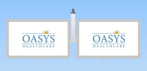 Supporto per monitor - Dual - Oasys Healthcare - per sala operatoria / doppio