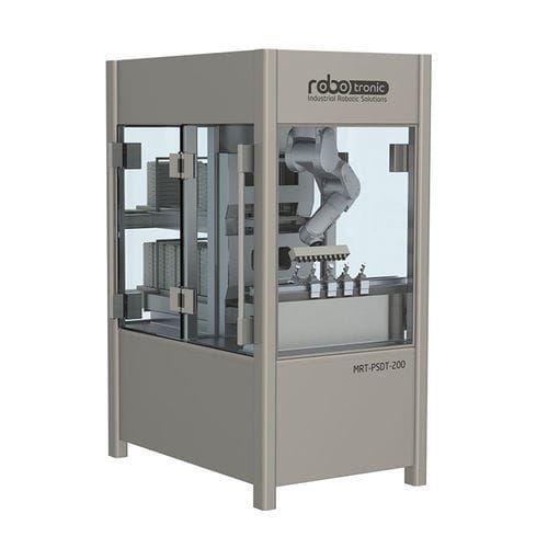 Sistema di confezionamento per l'industria farmaceutica - MRT-PSDT-200 - Robotronic AG - automatizzato / robotizzato / a pavimento