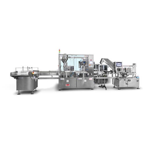 Macchina di riempimento di liquidi - M100 - TGM - TECNOMACHINES srl - per bottiglie / per tappi / per l'industria farmaceutica