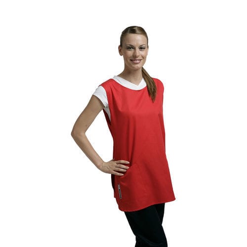 Sovracamice unisex - Mantellina - Eletta Professional Wear - in cotone / bianco / blu