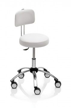 Sgabello per struttura sanitaria - SW13266 - SOLENI Beauty - girevole / con rotelle / con schienale