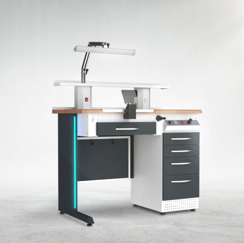 Postazione di lavoro per laboratorio odontotecnico didattica - TM1H - A4 Dental - con ripiani / con illuminazione / con cassetti