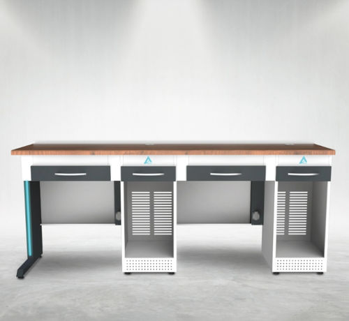 Postazione di lavoro per laboratorio odontotecnico con ripiani - DM2 - A4 Dental - con cassetti / doppia