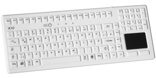 Tastiera medicale con touchpad - K10-MED - CURSOR CONTROLS - internazionale / in gomma siliconica / USB