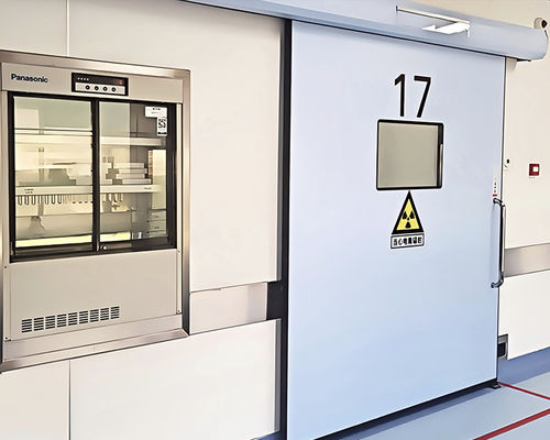 Porta di radioprotezione - SLQ-OR-pb4.0 - SLEEK - per dipartimento di radiologia / scorrevole / automatica