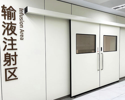 Porta di sicurezza - SLB-ISO-2 - SLEEK - per camera bianca / scorrevole / antibatterica
